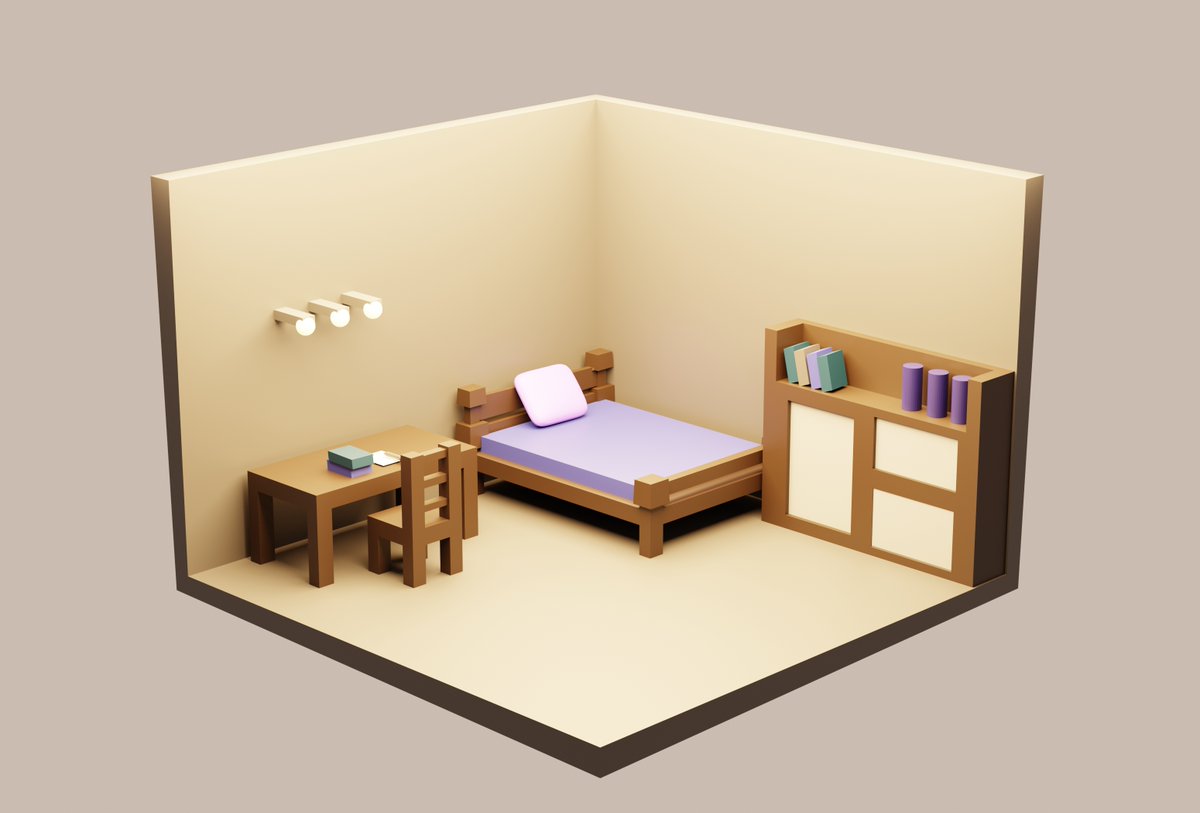 motionden3d's tweet photo. Simple Isometric Room..

#blender #lowpoly #isometric #isometricroom #3dmodeling #blendercommunity https://t.co/221vJ1t7mb