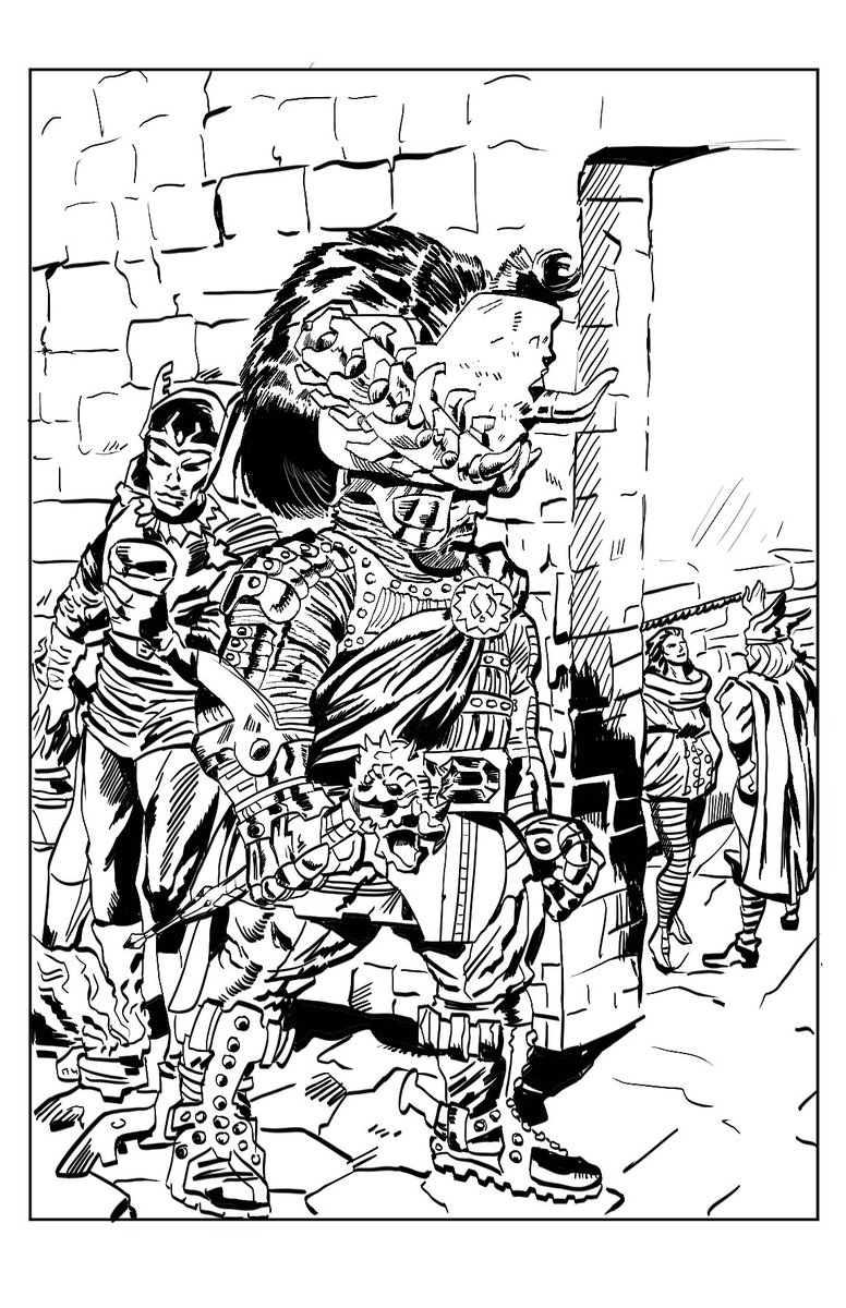 (The Mighty Thor)
After watching a video on Jack Kirby inkers some time ago I wanted to try my hand on inking too and it was honestly a very helpful practice in shading and line-weight. (Also wow! the detail my hand hurt after)
Here's what I did. Happy birthday to Jack Kirby!