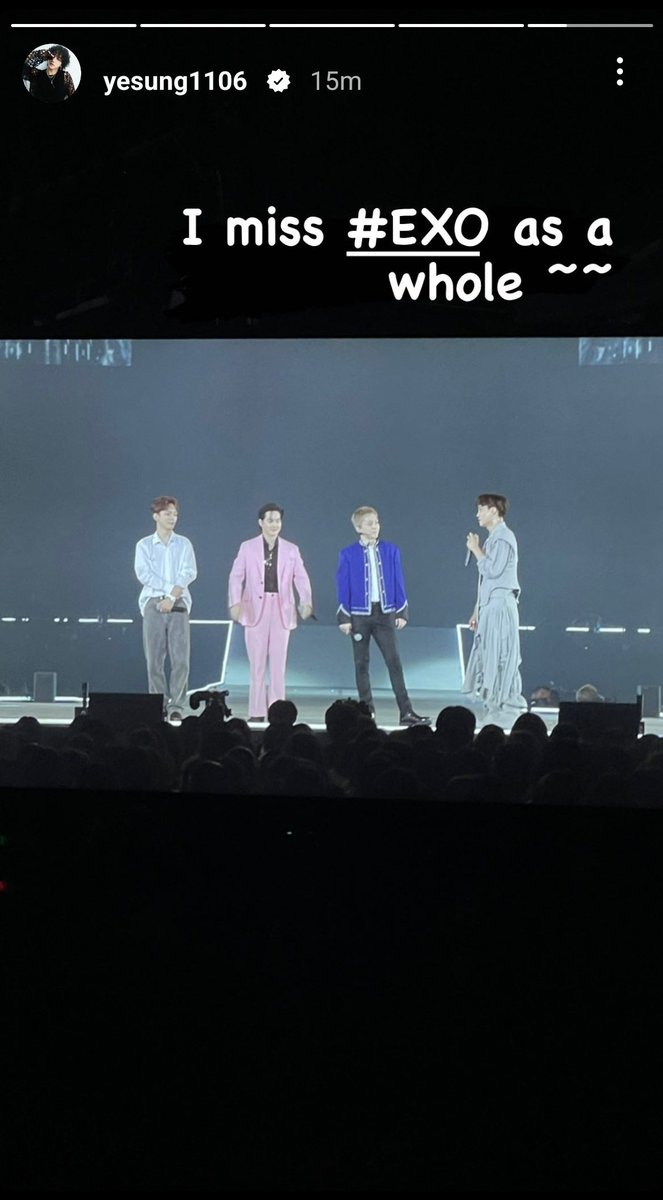 dyonigiri's tweet photo. Super Junior's Yesung's ig update with #EXO at SMTOWN Tokyo!

The caption🥲🥲 yesung is us😭😭 https://t.co/kpYTEYPdAS