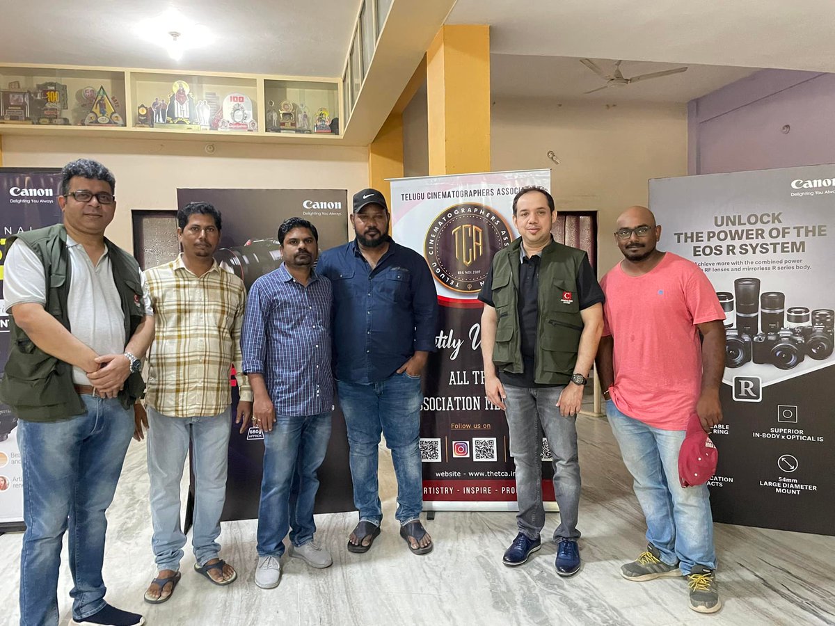 TheOfficialTCA's tweet photo. From today’s @canonindia_official Canon Cinema excellence suite workshop / curtail raiser in association with Telugu Cinematographers Association exclusively for TCA members. People who missed can attend 4pm slot today evening. https://t.co/6yjvDOapin