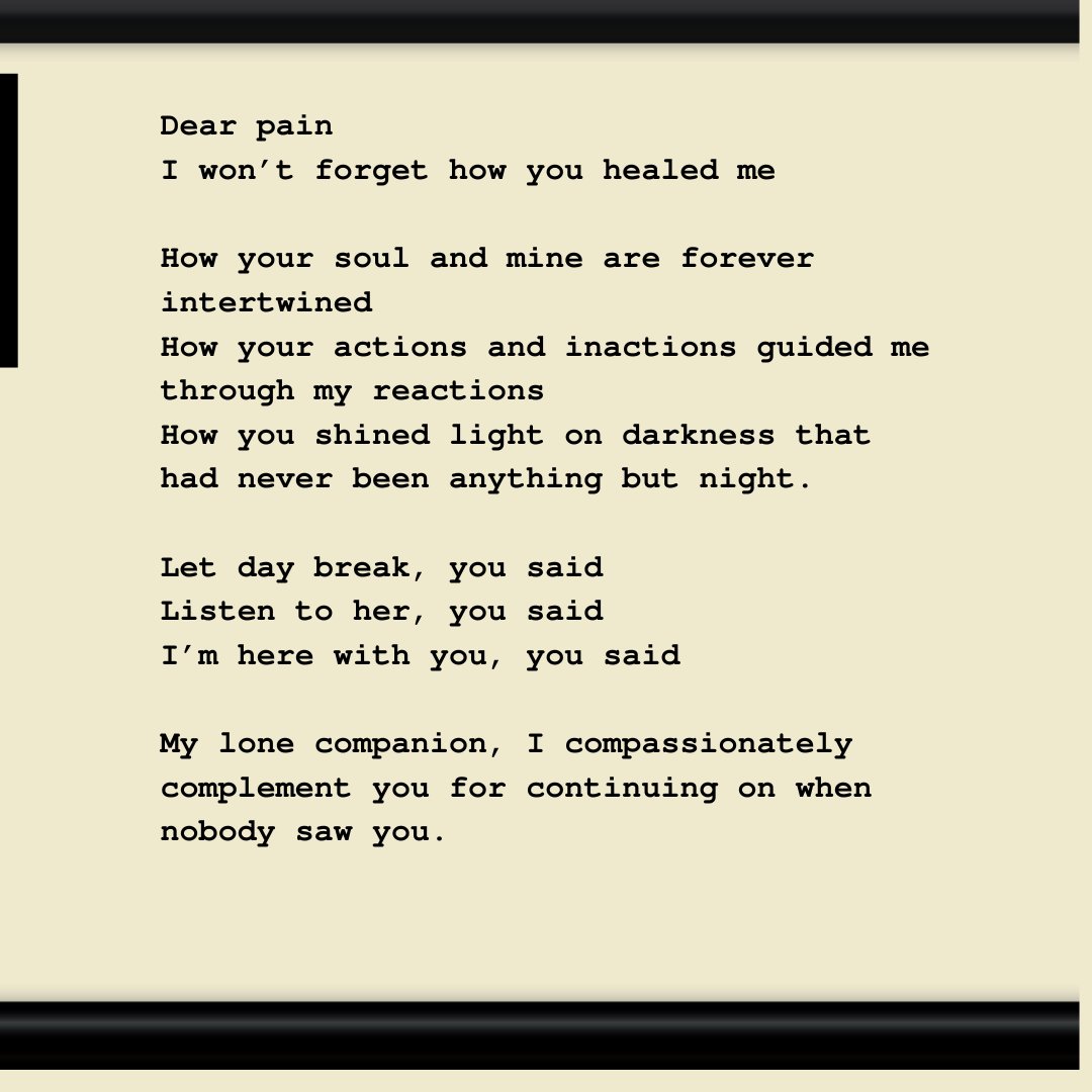 my_chyp's tweet photo. CHYP Youth Daniela decided to write a poem dedicated to her pain. We ask that you take the time to hear her words... here is what she had to say.

#CHYP #chronicillness #invisibleillness #heal #spoonie #disability #pain #poetry #healingjourney https://t.co/UpuAKKOJm5