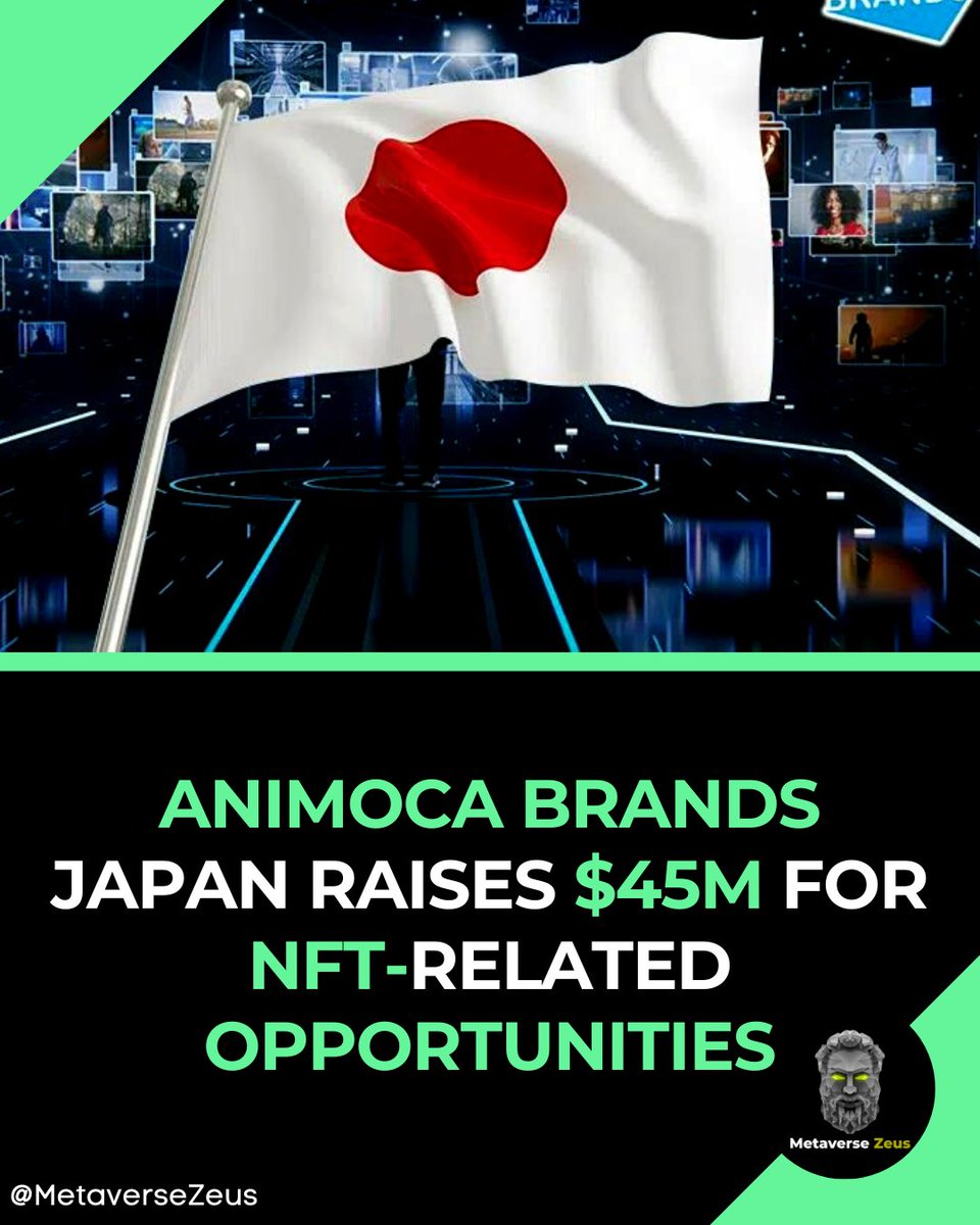 MetaverseZeus's tweet photo. The Japanese branch of the blockchain and gamification company Animoca Brands has raised $45 million to get local licenses and investments “for NFT-related business opportunities.” Before the money was raised, the company was worth up to $500 million.
#animaco #investment #game https://t.co/TPT5mvGDkY