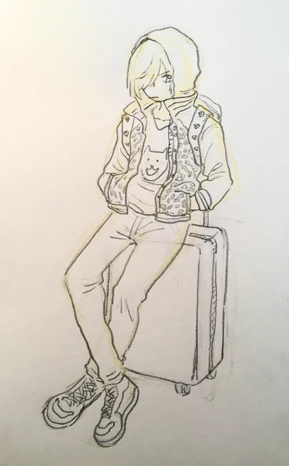 ぴくしぶ見返してたら昔描いたユーリが可愛かった 