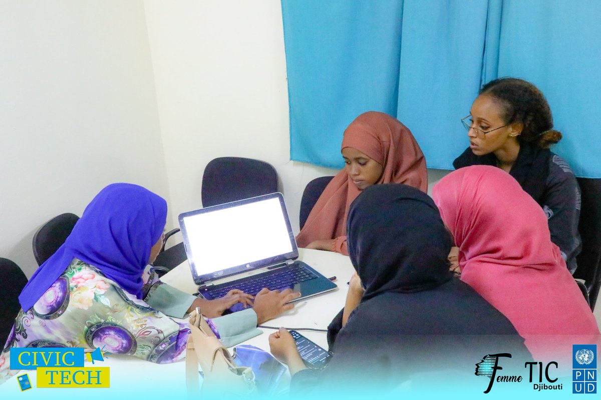 FemmeTicDjibout's tweet photo. Lorsque nous investissons dans leurs compétences &amp; que nous leur donnons les bons outils et les bonnes opportunités, elles peuvent prendre des mesures positives pour relever les défis qui les affectent. 
Formation #CivicTECH👩‍💻 en partenariat avec @PNUDDjibouti.
#womenintech #SDGs https://t.co/9iTRyuth37
