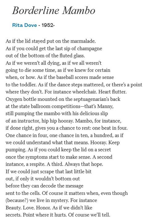 Happy birthday to Rita Dove. 