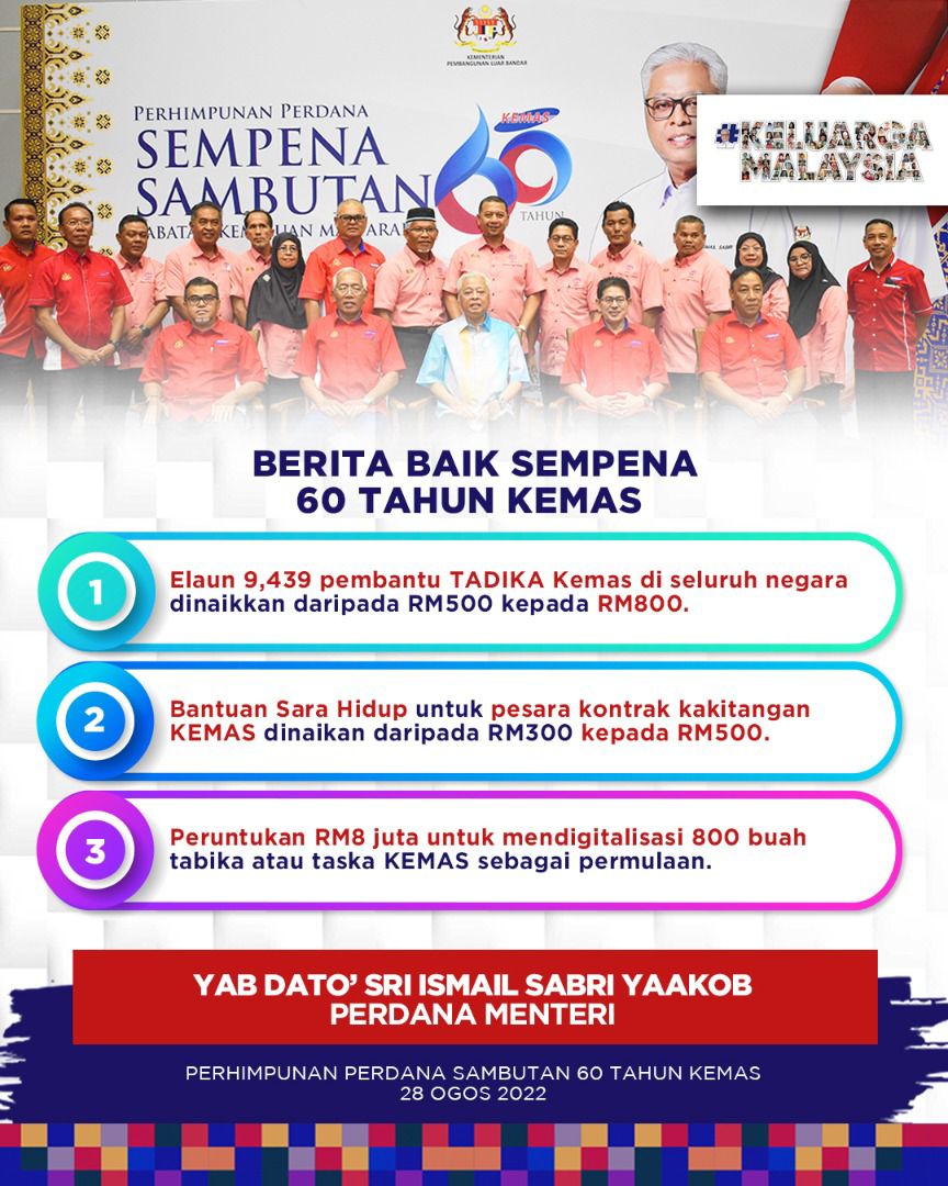 SaifulTorres's tweet image. Untuk semua Warga Kemas! Terima Kasih YAB PM @IsmailSabri60 #KEMAS #KeluargaMalaysia