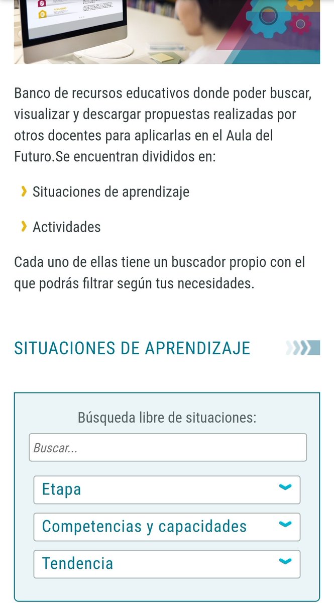 💡💡Banco de SITUACIONES DE APRENDIZAJE ya diseñadas

Con FILTRO de:
☑️Etapa: #infantil #primaria ...
☑️Competencias y capacidades: #aprendizaje, laborales, para la vida
☑️Tendencias: #ABP #STEM #flippedclassroom

🔗De #AdF <a href="/educaINTEF/">Educación INTEF</a>
auladelfuturo.intef.es/recursos/
#LOMLOE <a href="/esparaTIC/">𝓟𝓪𝓫𝓵𝓸 𝓓𝓾𝓸</a>