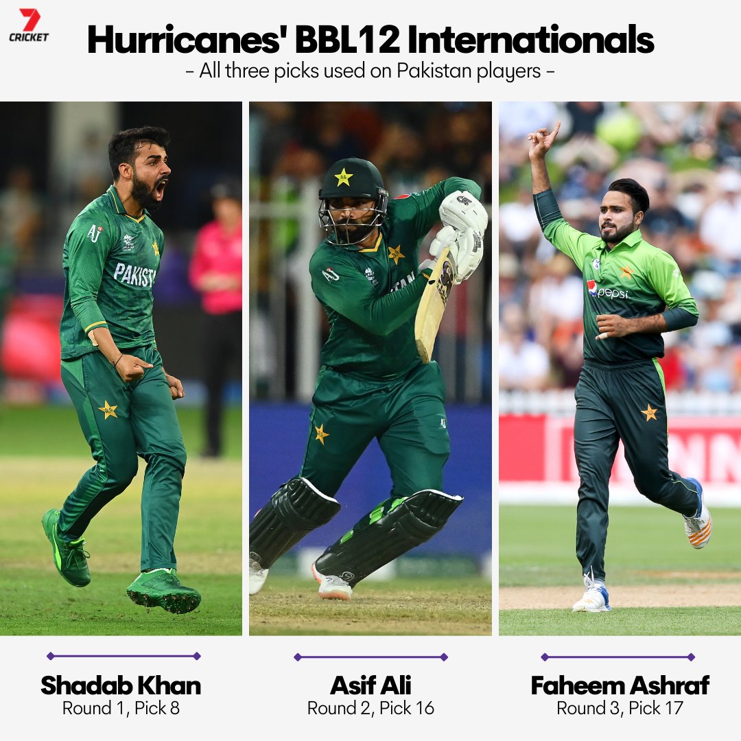 Pakistan's favourite BBL team, the @HurricanesBBL 🇵🇰

#BBL12Draft