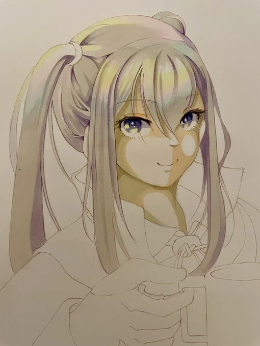 描いてました。う〜ん…なんか…なんかダメな気がする。。。ここまでかな。 