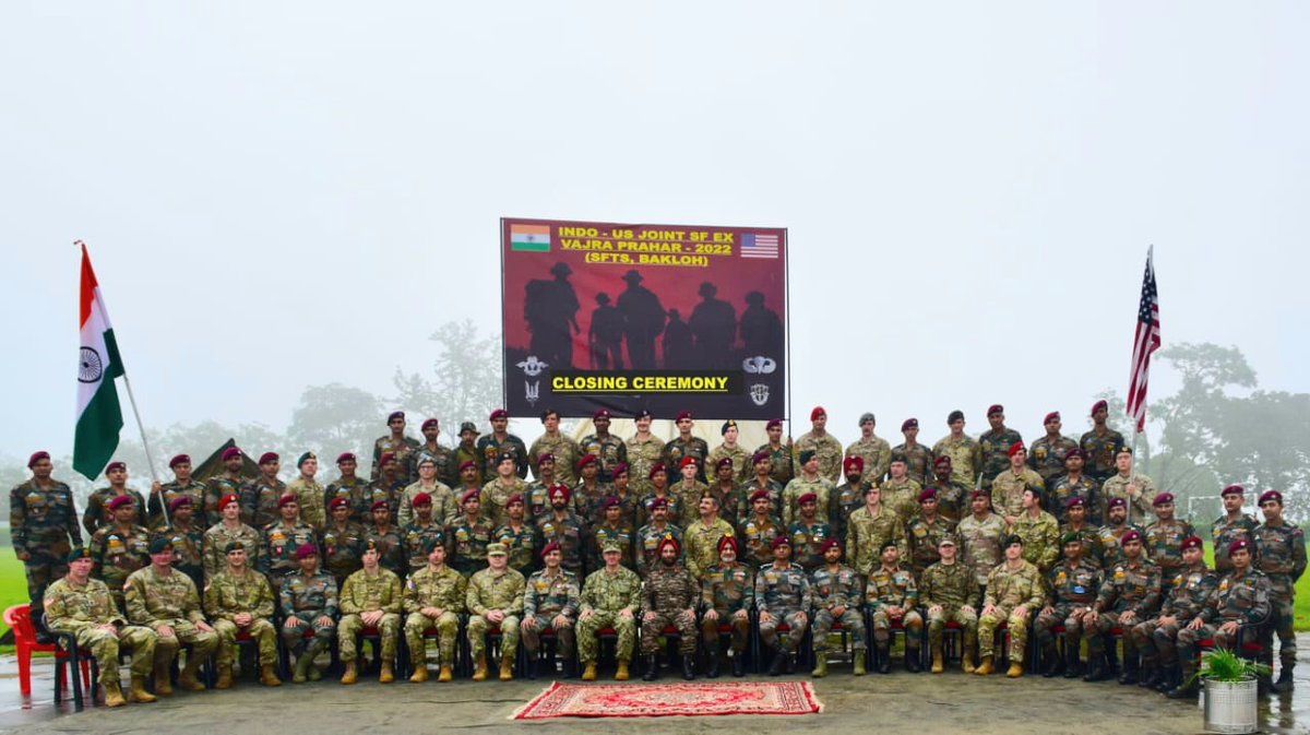 adgpi's tweet photo. #VajraPrahar

India-US Joint #SpecialForces Exercise #VajraPrahar culminated today at #Bakloh. An indigenously developed weapon &amp; equipment display was conducted after the exercise to showcase #AatmanirbharBharat prowess of the Nation.

#IndianArmy
#IndiaUSFriendship https://t.co/iygd6p8EPE
