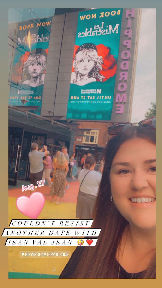 Mrs_S_Grocott's tweet photo. @lesmisofficial @brumhippodrome I just had to buy a last minute ticket to see @lesmisofficial at @brumhippodrome (again!) last night. What a show! A rollercoaster of emotions and an incredibly talented cast. Can’t get enough! Bravo to each and every person involved 👏🏼 https://t.co/Skcb14oULB