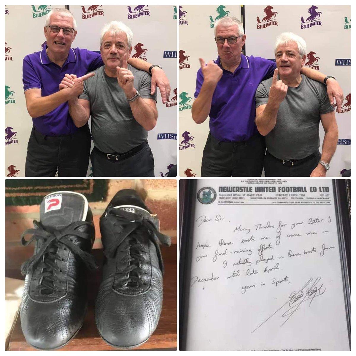 We recently posted about a pair of Kevin Keegan boots (from the 83/84 season) that we will be auctioning on Ebay. The listing will go online this Thursday (lasting 9 days)

Thank you to <a href="/DBrabbing/">David Brabbing</a> for this incredible donation.  Here, David is pictured with his good friend Kevin