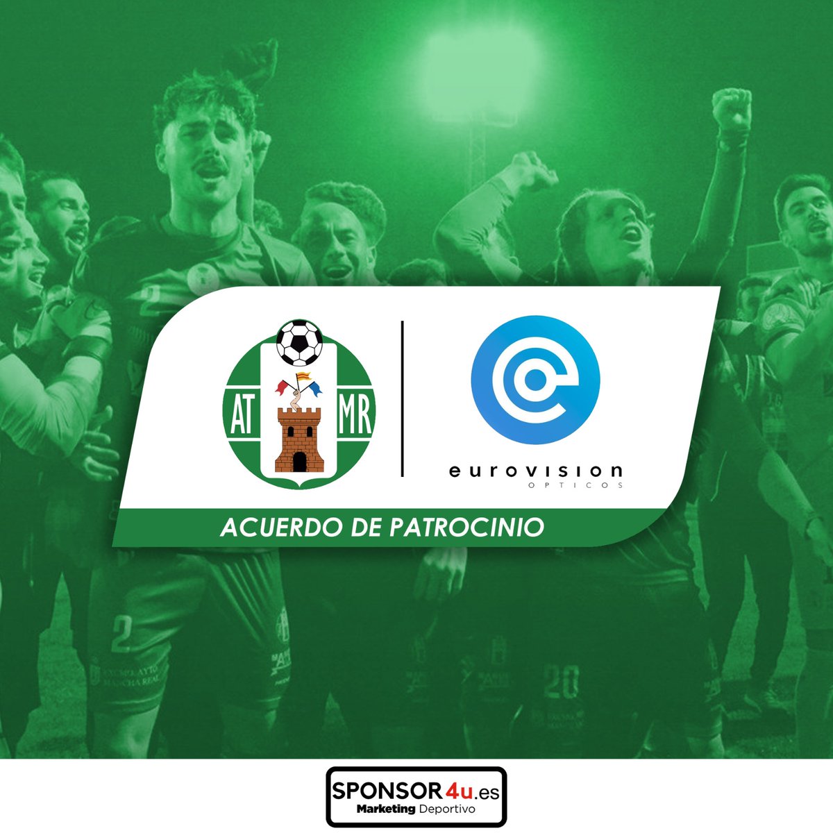 atmanchareal's tweet photo. 🤝 ¡ @eurovisionOp seguirá siendo patrocinador del #AtManchaReal una temporada más!
¡El camino que comenzamos juntos la pasada temporada, continúa una temporada más! 🟢
🎽 Ocuparán la trasera de la camiseta de entrenamiento de nuestro equipo. https://t.co/BLWF4yTlJi