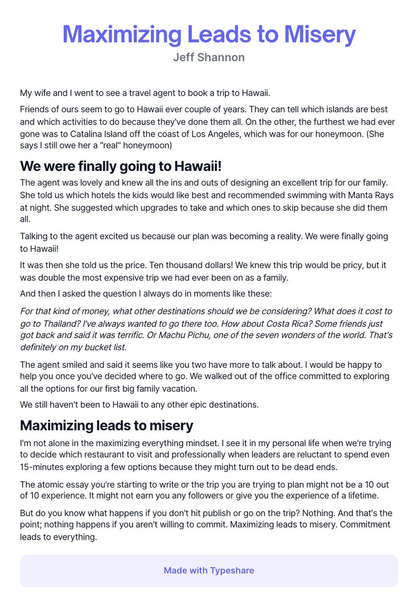 The only thing standing between you and what you want is you.