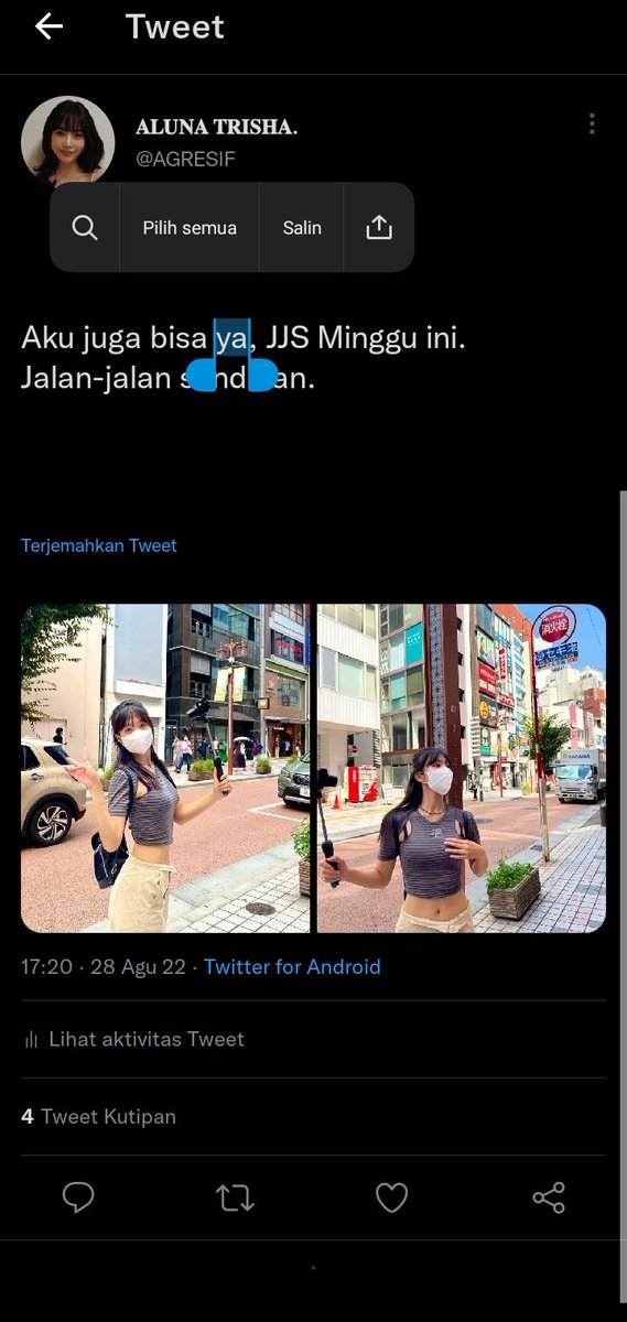 AGRESlF's tweet photo. ️ ️

 ️
WN.
Aneh banget, sekarang kek gini copy tweetnya.
 ️

 ️ https://t.co/VLtbkROLbx