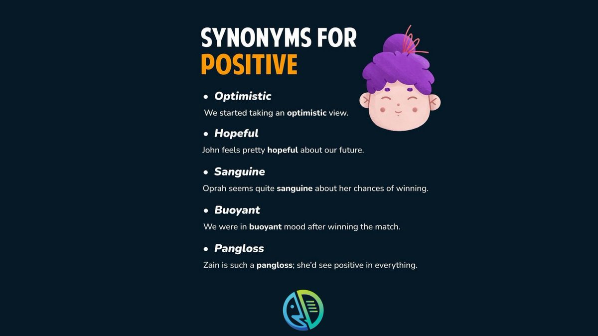 langulife's tweet image. Here are some commonly used synonymus for &quot;Positive&quot; 

#langtwt #speaktwt #learntwt #english #englishlanguage