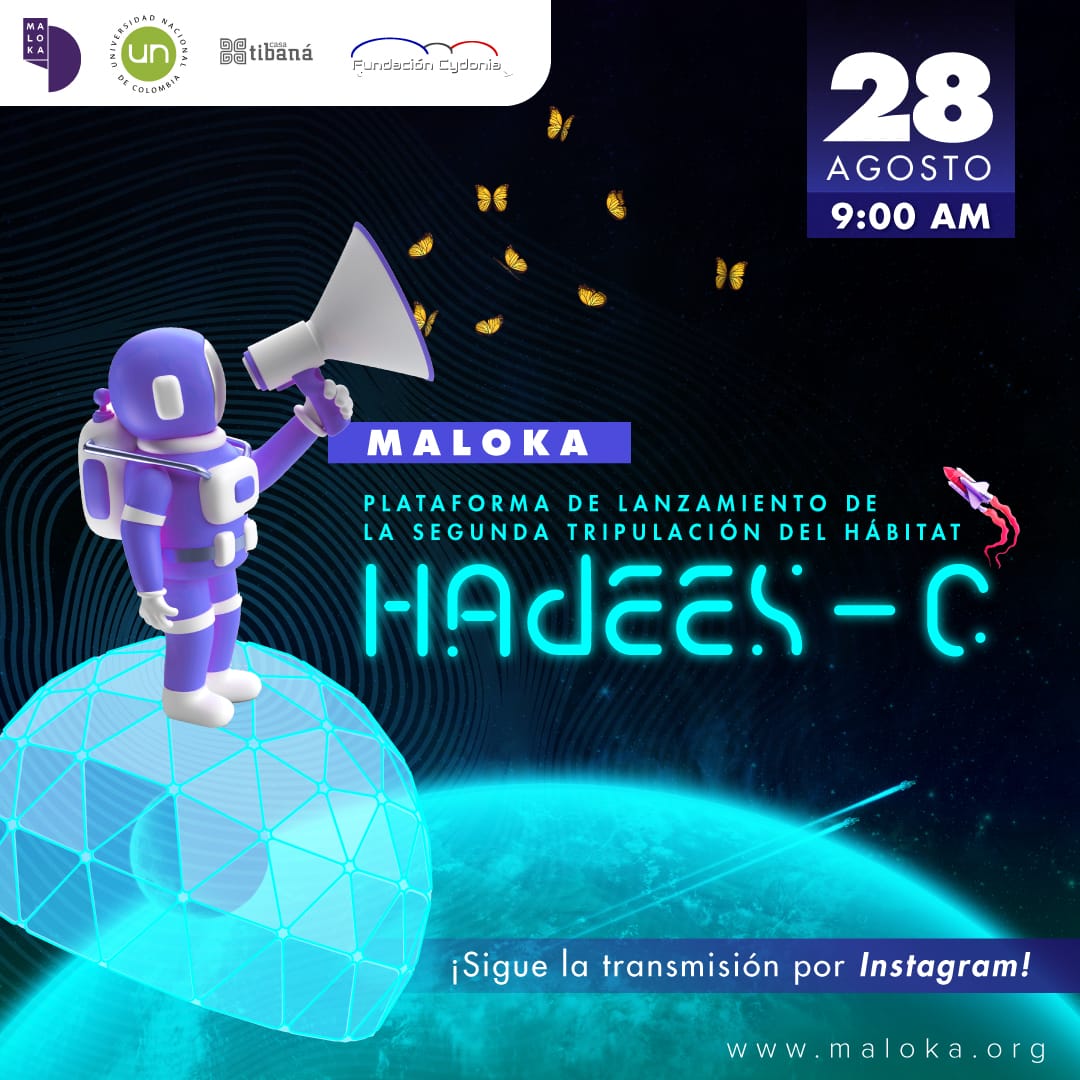 Los invitamos seguir la transmisión en vivo desde Maloka para recibir a la segunda tripulación del Hábitat Análogo de Exploración Espacial Simulada (HAdEES-C) de la Universidad de Antioquia. ¡Acompáñanos!  🚀🇨🇴