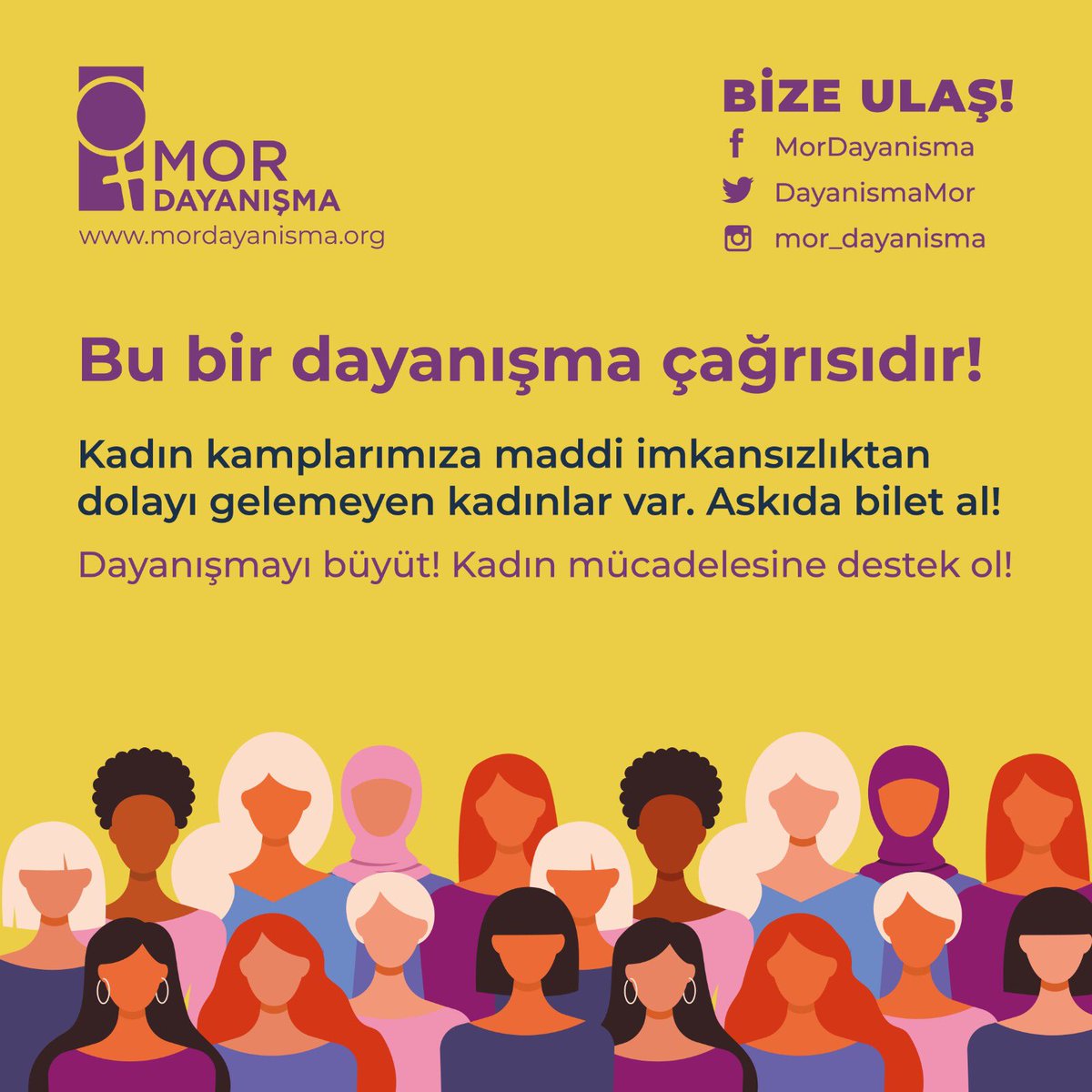 DayanismaMor's tweet photo. 📢Bu Bir Dayanışma Çağrısıdır! 📢

Her yaz yaptığımız kadın kamplarımıza maddi imkansızlıktan dolayı gelemeyen kadınlar var. Gelmesen bile  askıda bilet alarak bir çok kadının kampa gelmesinde dayanışma gösterebilirsin .

Dayanışmayı büyüt! Kadın mücadelesine destek ol ! https://t.co/qEg7QMPW5B