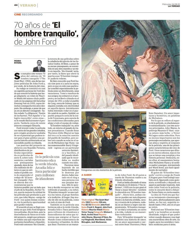 fordianos's tweet photo. 70 añosSean Thornton,un hombre tranquilo que cuando no sabía a dónde ir volvió al sitio de donde salió y donde aprendió lo básico.Innisfree cronotopo  de cada uno,la infancia como la patria a la que regresar.
Nunca hagas enfadar a un hombre tranquilo… no todo es lo que parece . https://t.co/3hrCFhq7u1