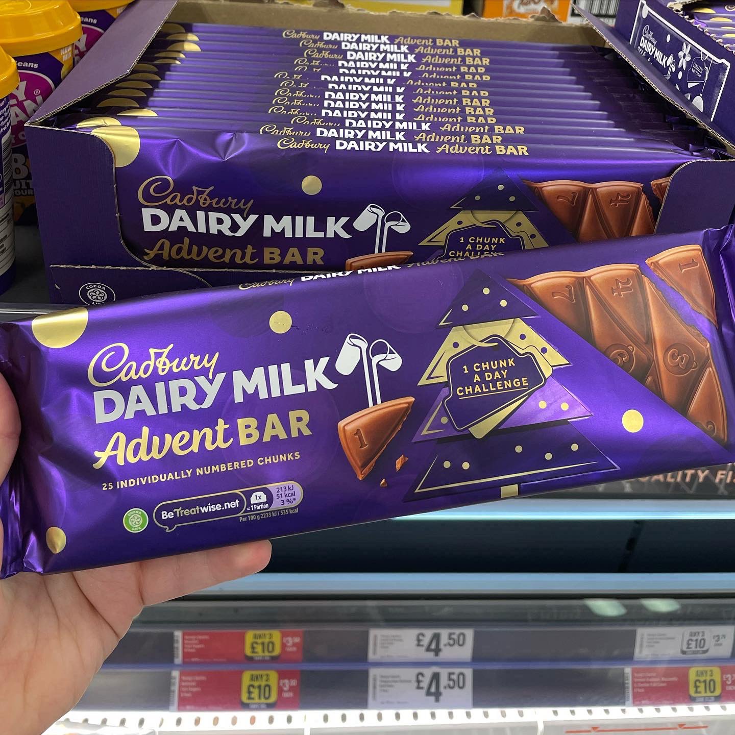 Well This Is New on Twitter "Dairy Milk Advent Bar! 🎄🍫 At Iceland