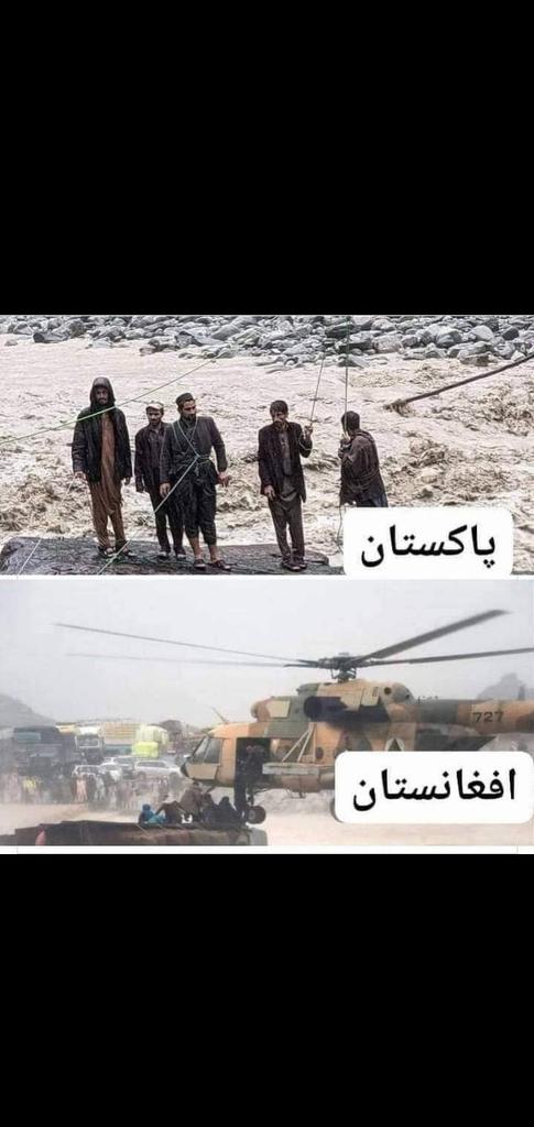anees467's tweet photo. عالمی دنیا کے نزدیک افغانستان سب سے کمزور ملک ہے جہاں امارت اسلامیہ کے 150 ہیلی کاپٹر اپنی عوام کو ریسکیو کرنے کے لیے دن رات آپریشن کر رہے ہیں
ہمارے ہیلی کاپٹرز نواز شریف کے لیے ناشتہ لے کر جانے کے لیئے,عمران خان کی بہن کو ریسکیو کرنے کے لیے,آئی ایس پی آر کے گانوں کی شوٹنگ کیلے https://t.co/gnE4VDJDmk