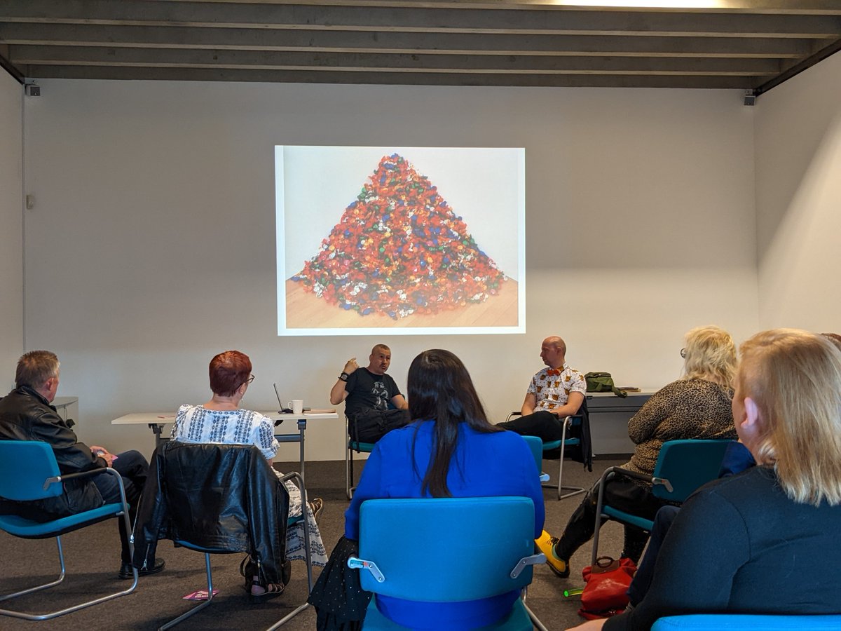 JulieNAGWalsall's tweet photo. Thank You to everyone @newartgallery yesterday for our #HereAndQueer Pride events & close of #TwentyTwentyCollection It was wonderful to have our Roof Terrace activated by @AlexCBillingham & talks with @jon_sleigh @TweetSherrie @yaz_agilah_hood @celestini62 Michael,Crow&Vincent https://t.co/MWB4n1WARH
