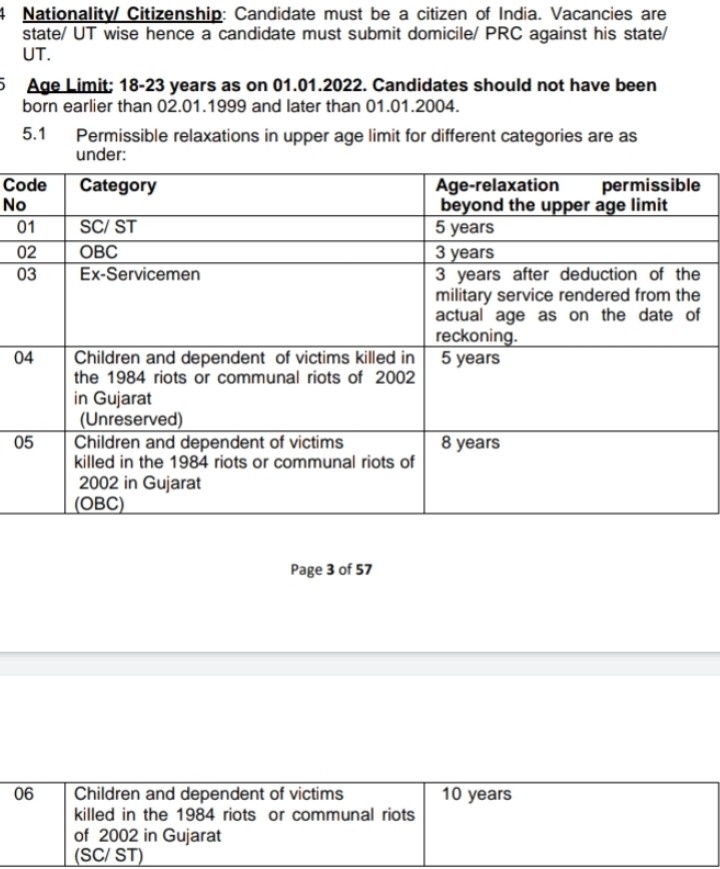 Erlogical21's tweet photo. @ACRForg @gganeshhh @SSJ3gokusama @BroadWit #Reservation #Modi
So UR after 23 are not eligible to serve in defence forces whereas other categories eligible upto 26,28,31,33yrs.
EWS biggest scam by MODI didn't too have age relaxation.
 Aim to eliminate UR from every field is in https://t.co/RaWvlsamF8