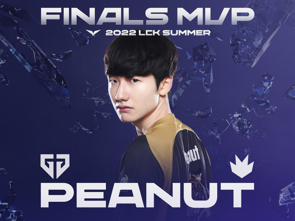 LCK's tweet photo. Congratulations to the 2022 #LCK Summer Finals MVP, Peanut! ✨🎉 https://t.co/V4nOBSOLvo