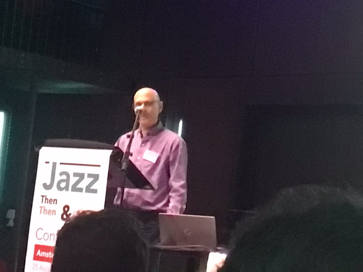 profofpop's tweet photo. It’s the final keynote at #rhythmchanges Chuck Hersch on genre, freedom and identity in jazz. https://t.co/GsLPeyHRha https://t.co/wx51bFFXgO