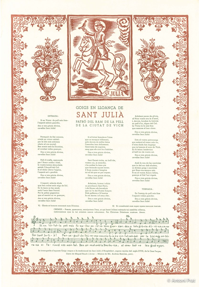 museuartpellvic's tweet photo. Com cada any ens ha vingut a veure en Toni Riera, dels últims en mantenir encara viva la flama dels pellaires, en el dia del seu patró Sant Julià d'Auvèrnia. Que serveixi d'homenatge a tots els partícips d'aquesta indústria al llarg de la història de Vic. https://t.co/dqH33Y1XDs
