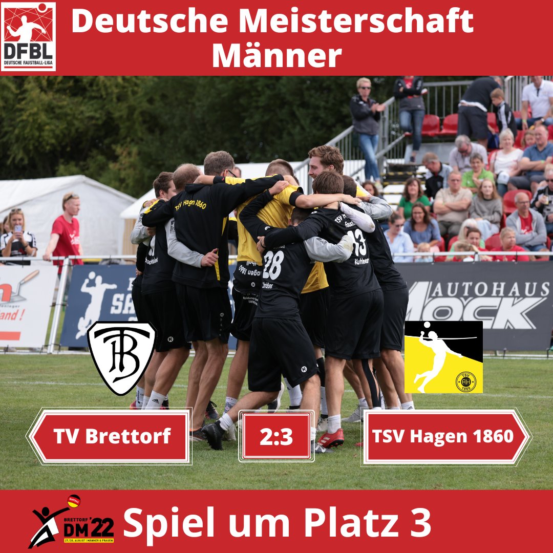 faustball_de's tweet photo. Der TSV Hagen 1860 Faustball gewinnt nach tollem Kampf mit 3:2 gegen den TV Brettorf Faustball die Bronzemedaille 🥉
https://t.co/8DDYXf87VD
#faustball #fistball #punhobol #sport #team #sports #dfbl #brettorf #faustballdm22 📸 DFBL/den Dulk https://t.co/tW8r05zZwu