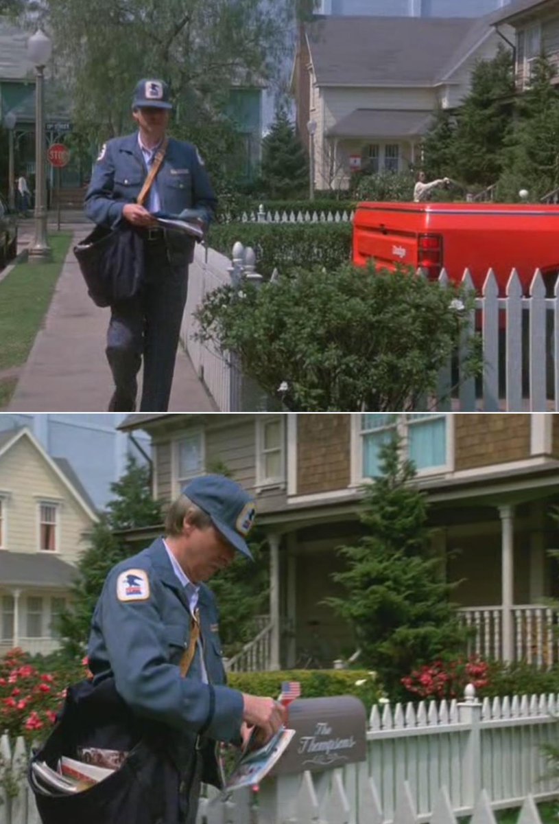 FirstToDiePod's tweet image. Something I forgot to mention on the “Honey, I shrunk the kids” pod is that in the opening scene with the postman you can see the huge Churubusco studio in the background