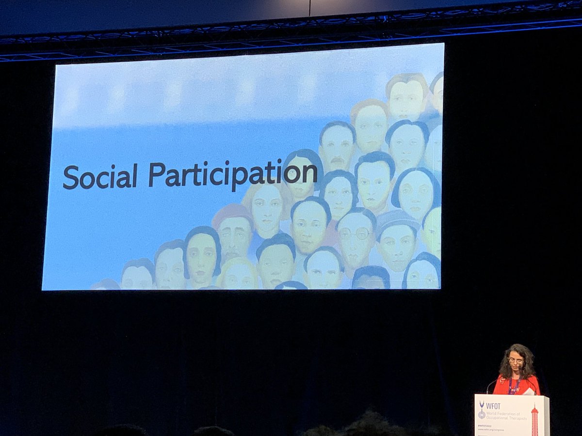 Si glad to hear about social participation by occupational therapists such as Professor Ana Malfitano from Bresilia at #WFOT2022