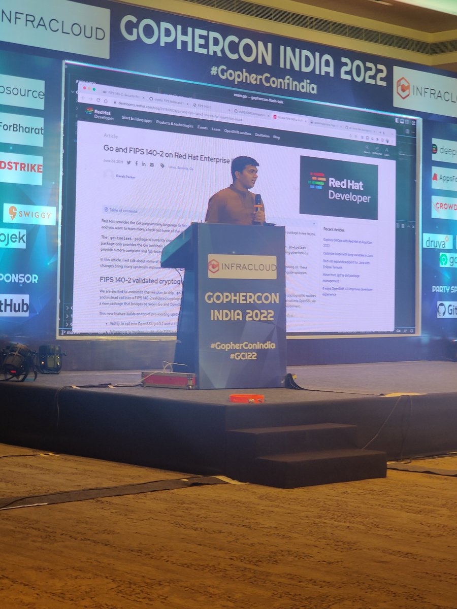 valaparthvi's tweet photo. @VatsalParekh1 talking about FIPS and go-boring @GopherConIndia 
#GoFriends #gopherconfindia https://t.co/cYCyd8HgMD