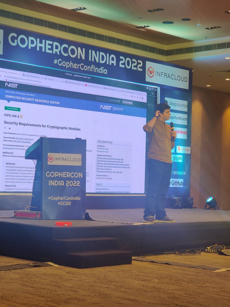 valaparthvi's tweet photo. @VatsalParekh1 talking about FIPS and go-boring @GopherConIndia 
#GoFriends #gopherconfindia https://t.co/cYCyd8HgMD