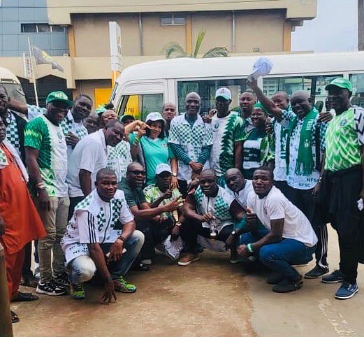 nfscglobal's tweet photo. We are set for today’s game 
Victory to our dear @ng_supereagles 

@thenffofficial @upeagles 

#nfsc #nfsctv #nfscglobal #nigeriafootballsupportersclub #upeagles #soarsupereagles #nigeria #ghana #victory https://t.co/07AdMuhlob