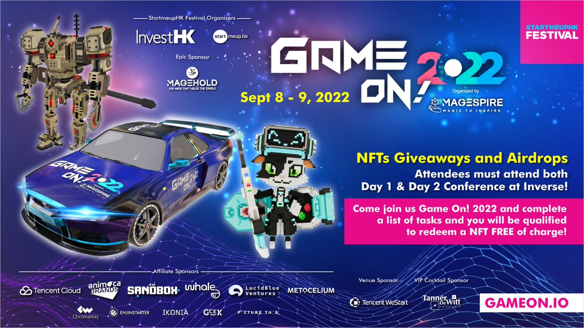 gameonsummit's tweet photo. #GameOn2022 #NFTs Giveaway 

Come join us to receive NFT giveaways and airdrops!

To enter just complete the following tasks: https://t.co/ZmE3UI5gnT

#NFTs #NFTGiveaway #nftcollector #NFT #NFTdrop #Giveaway https://t.co/VnncokujFj