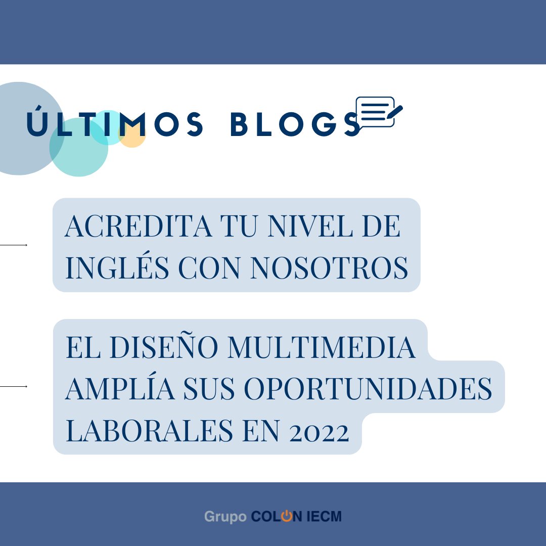 ¡Estos son algunos de los últimos blogs disponibles en nuestra web!💻

Como siempre, si os gustaría que escribiéramos sobre algo concreto, solo tenéis que sugerirlo👇

#GrupoColon #Blog