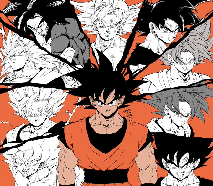 孫悟空の変身#ドラゴンボール #イラスト 