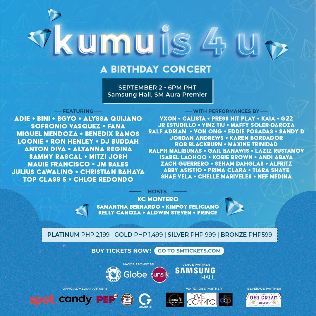 kumuPH's tweet photo. 5 DAYS TO GO UNTIL OUR BIRTHDAY CONCERT! We can't wait to meet U all sa #KumuIs4U! Get your tickets at https://t.co/HMKjIW5vlL now! https://t.co/RqyDdv8MaF