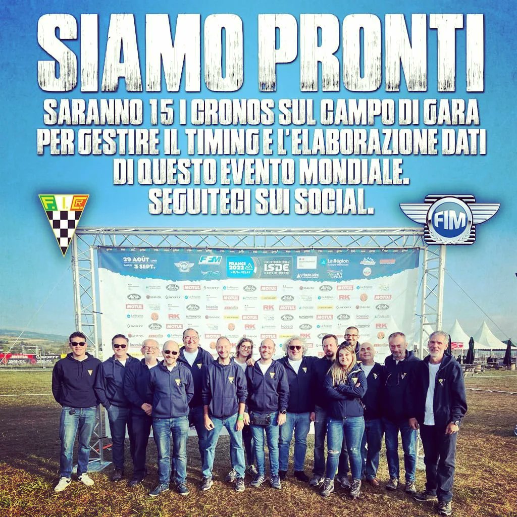 federcronos's tweet photo. È tutto pronto per l’International #SixDaysofEnduro 2022 a Le Puy en Velay. Domani si parte! 🏁
⏱✅ La squadra #FICr è formata da 15 crono: 4 da Arezzo, 3 da Chieti, 2 da Lecco e uno da Biella, Pescara, Pesaro, Catania, Prato e Bergamo.
@FIMISDE @FIM_live
#FIM #ISDE https://t.co/JSYOdDEYe0