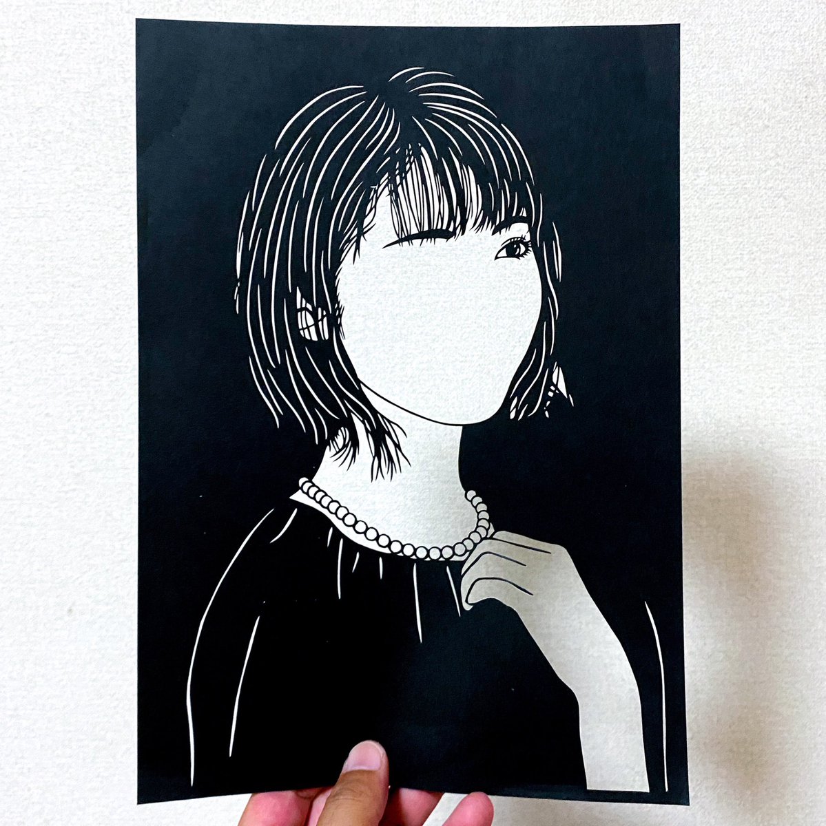KirieTatsuya's tweet photo. #浜辺美波　#べーやん　#切り絵　#hamabeminami https://t.co/pEVCB7knab