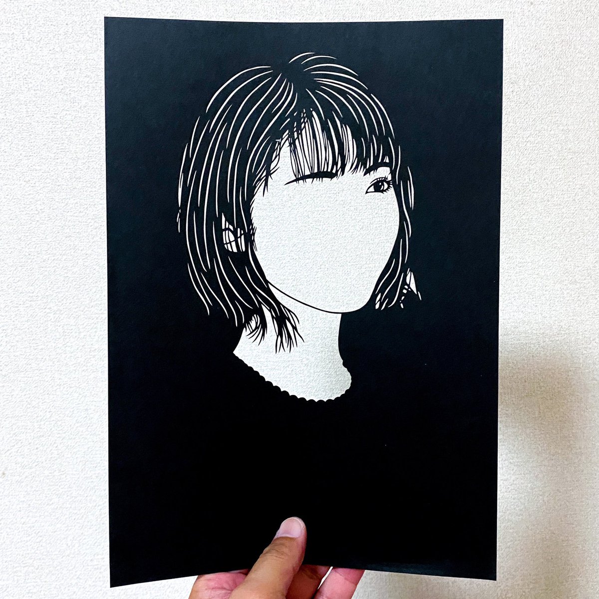 KirieTatsuya's tweet photo. #浜辺美波　#べーやん　#切り絵　#hamabeminami https://t.co/pEVCB7knab