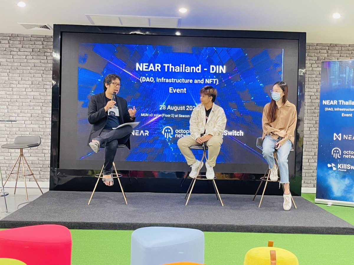 Apemetaerror's tweet photo. NEAR DIN-DAO (Thailand-Malaysia)
One more stage of AME. 
By @KillSwitch_Defi 
Nice to meet you today @oct_network @3six9OFFICIAL @bedune_io @contributedao @harmoniesDAO 
#NEARisNOW #nearnft #ame https://t.co/92sSP3zREd