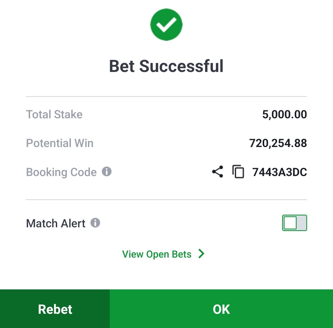 SPORTY MILLIONAIRE

(24BD3D5)  600 odds.
 ( 59A219E )   200 odds
 (7443A3DC)  100 ODDS
 ( 8F9E691)  2000 odds
 (CA4CA78)  150 odds

5M giveaway to the first 500 that will RT if this game  drops 

🥂 make sure u are following me 
More games > bit.ly/2KFj87C