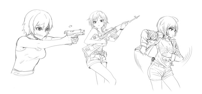 リコリスブームだかあ銃の絵でも貼っておこう 