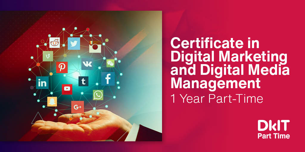 Own a Business and want to increase your digital presence? Or want to upskill your current digital media marketing with industry trends and best practices? 
Learn from industry specialists: tinyurl.com/5en9msnv 

#DkITPartTime #DigitalMedia #Marketing #SME