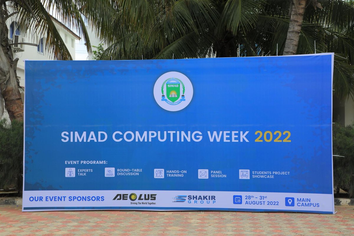 Husein_osman1's tweet photo. SIMAD University Computing Week
#ComputingWeek
#SimadUniversity @SIMADUniversity @HaajiAddow https://t.co/ahjE8UfITO