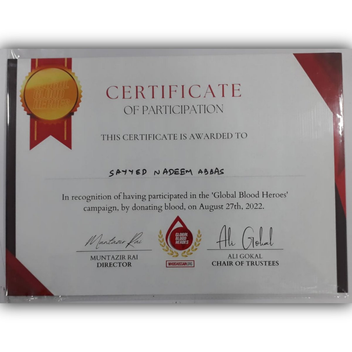 AbbasRizvi1998's tweet photo. "Whoever Saves A Single Life, It Is As If They Have Saved All Of Humanity" (Quran 5:32)

Blood Donation In The Name Of Imam Hussainع Who Gave His Blood In Karbala, To Save Humanity Until The End Of Time. @WhoIsHussain #GlobalBloodHeroes https://t.co/OfBtfpH7Wz
