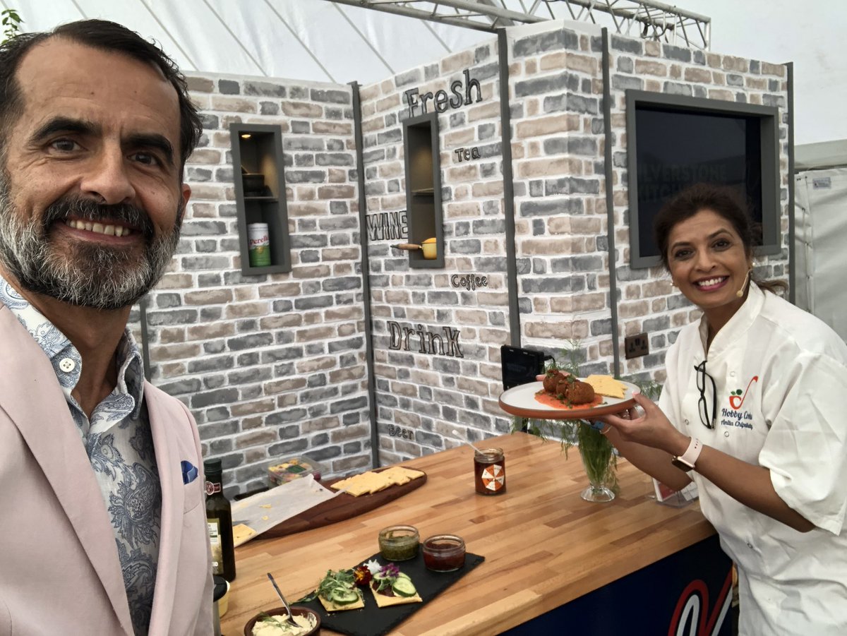 SimonBrownTV's tweet photo. Starting the day in great style with delicious Indian food from Anita Chipalkatty of Hobby Cooks cookery school in Northampton. @HobbyCooks @Silverclassic https://t.co/YYbUdIMBg8